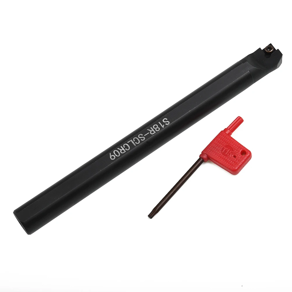 

Professional Boring Bar +T8 Wrench Set Metalworking Accessories 1pc S18Q-SCLCR09 Turning Tool For CCMT09T3 inserts