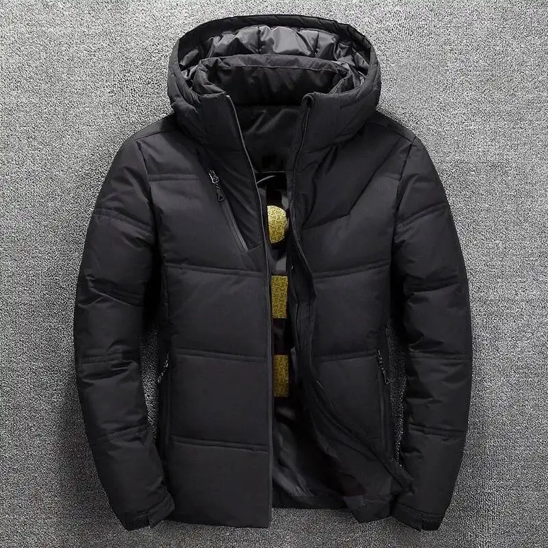 Winter New Thick Casual Lightweight Hooded Detachable Warm White Duck Down Jacket Men's