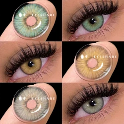 EYESHARE 1 pair New Colored Contact Lenses for Eyes Fashion Green Contact Lens Brown Eyes Contacts Lenses Gray Lenses Yearly Use