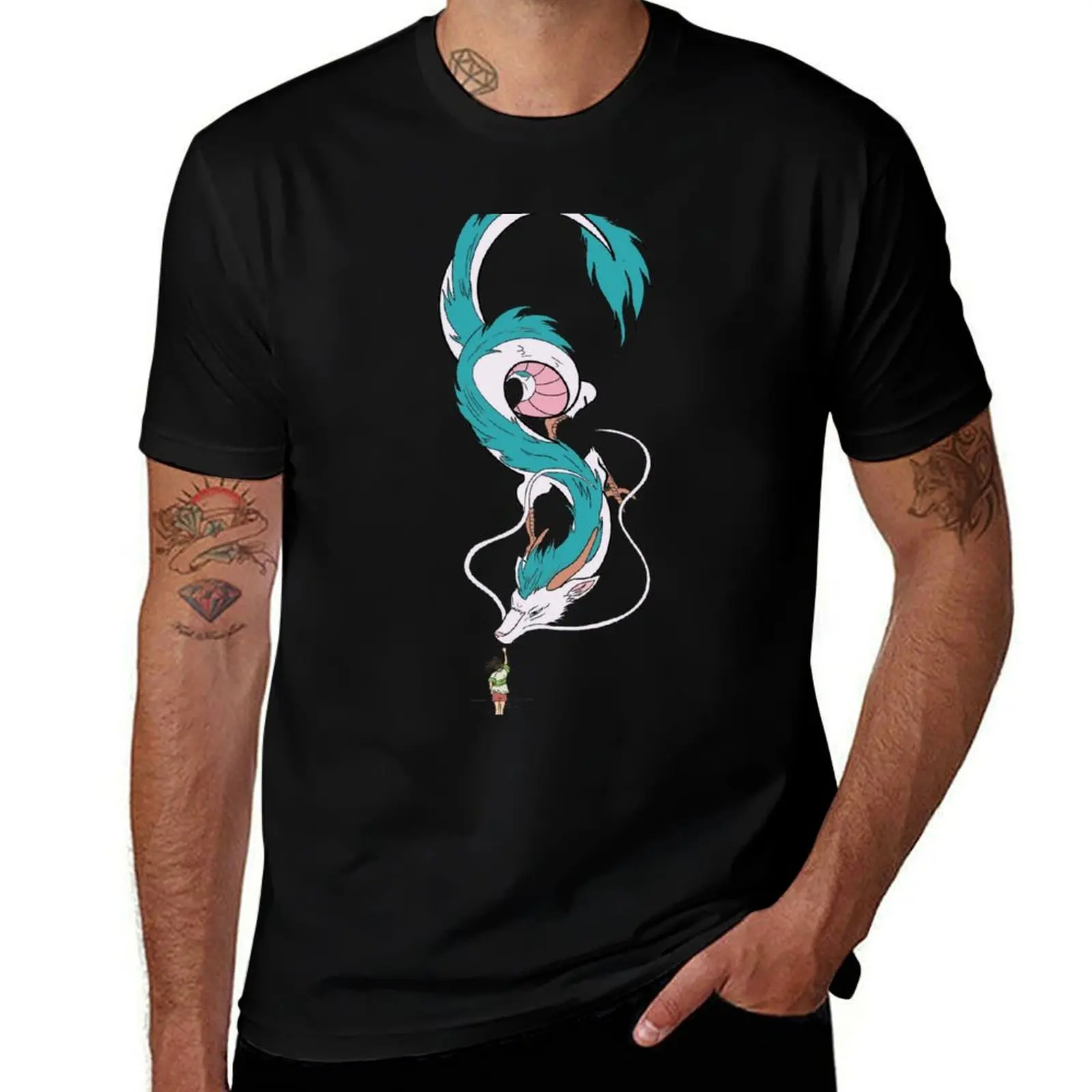 Chihiro With Dragon T-Shirt Breathable Sportswear T-Shirt for Men