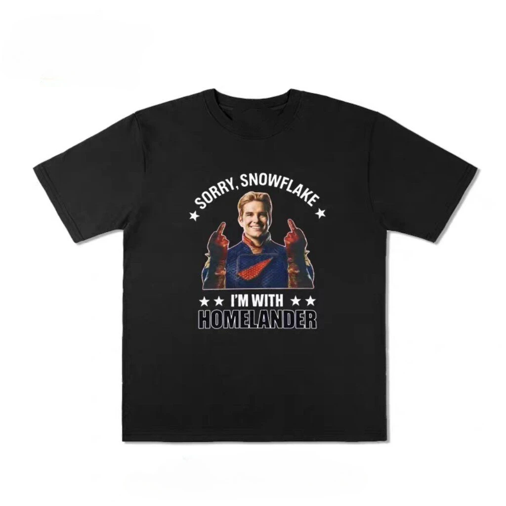 Hot American TV The Boys Homelander Graphic Cotton Tee Unisex Summer Short Sleeve Fashion Brand Tee Luxury Casual Vintage Tees