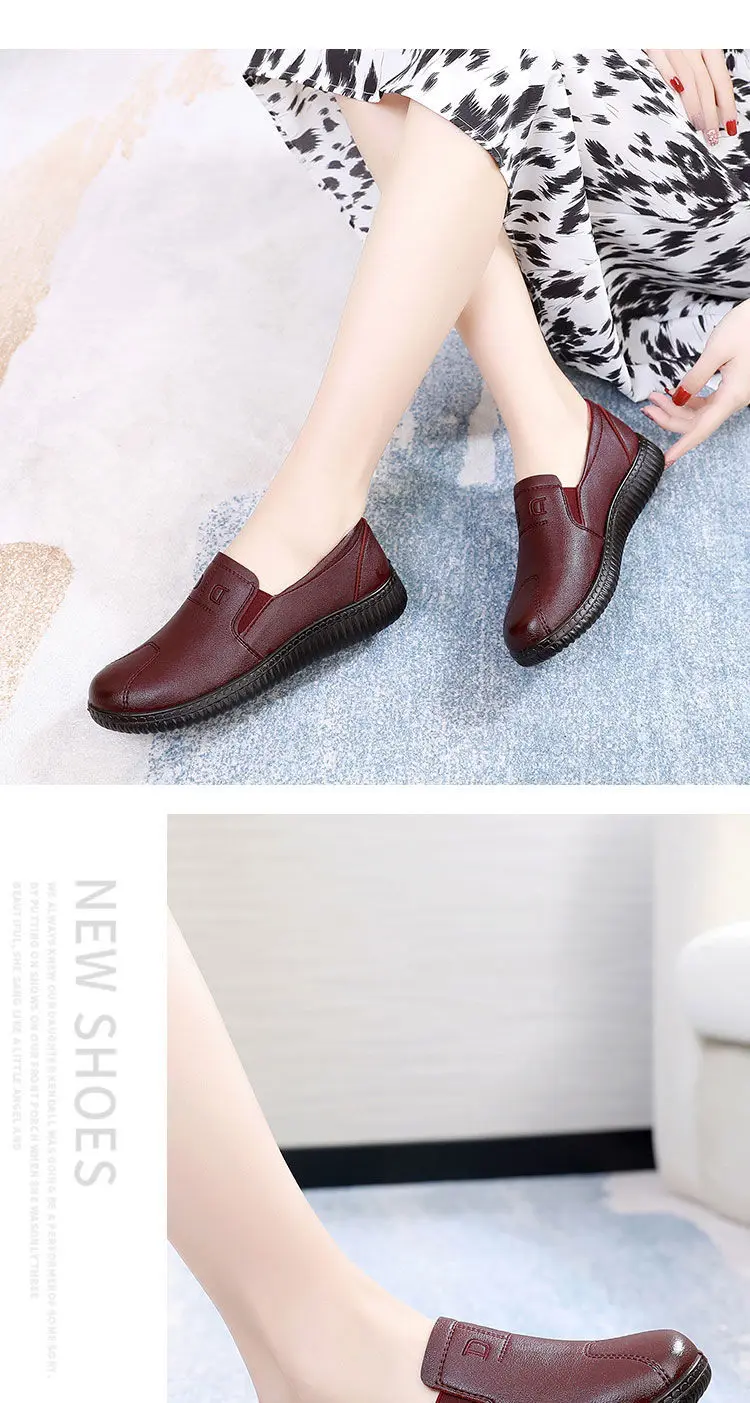24-Stunden-Versand Ballerinas Damen Casual Walkingschuhe Oma-Damen-Komfort-Mokassins Rutschfeste Damen-Slipper Nicht-Leder – Detail 21