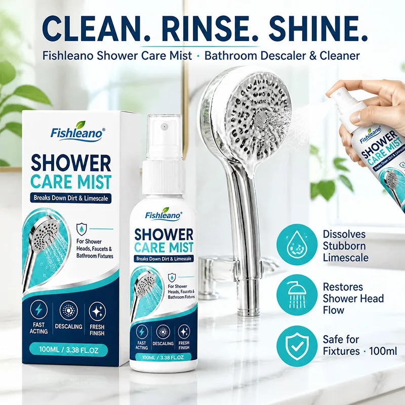 Shower Care Mist 100ml Remover Spray For Shower Head Faucet Bathroom Fixture Cleaner Dissolve Mineral Deposit Restore Water Flow