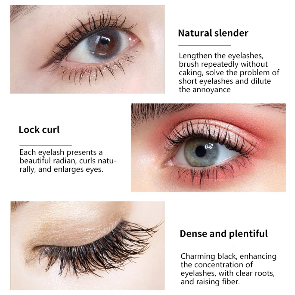 1 Stuk Zwarte Mascara Waterdichte Zweetbestendige Wimpers Verlenging Duurzame Niet-Bloeiende Mascara Verlenging Natuurlijke Wimpers Cosmetica