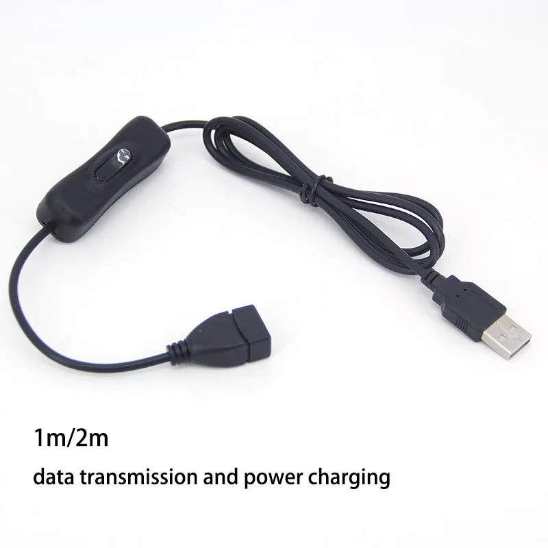 USB 2.0 A Male to A Female Cable with 304 Switch button ON OFF data power charging Extension Extender wire cord