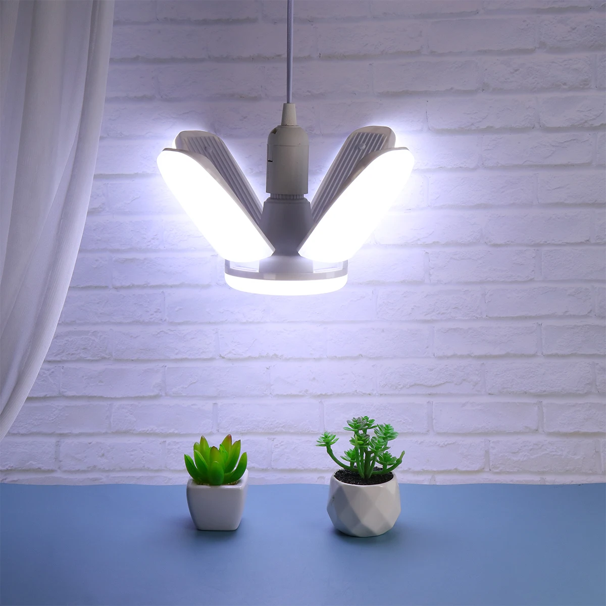 

Blades Fan Light Foldable Led Bulb Adjustable Angle For Home Garage Hotel Restaurant E27 Lamp Led Bulbs For Home Bulb