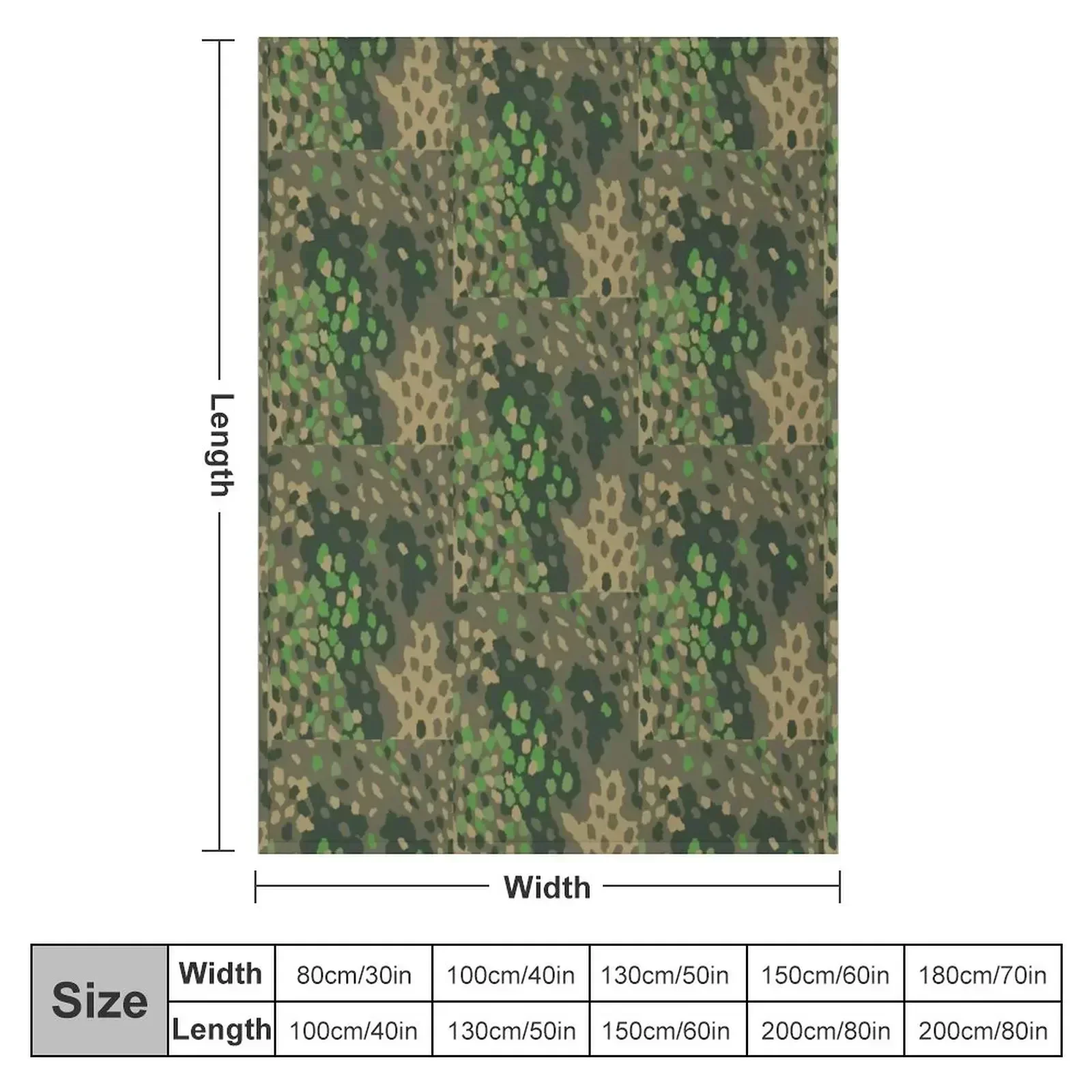 Dot 44 German WW2 camouflage pattern Throw Blanket couch cozy soft plush fuzzy picnic outdoor blanket