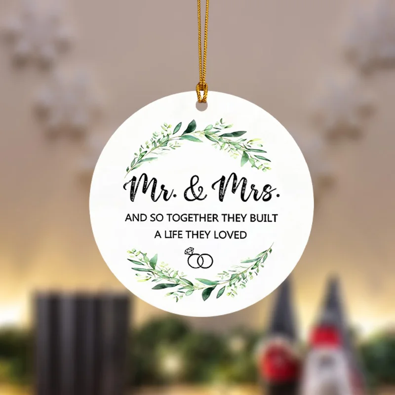 

1 pc, Happy Valentine's Day Wedding Season Ceramic Round Pendant, Decorative Logo,Hanging Decorative Valentine's Day Ideal Gift