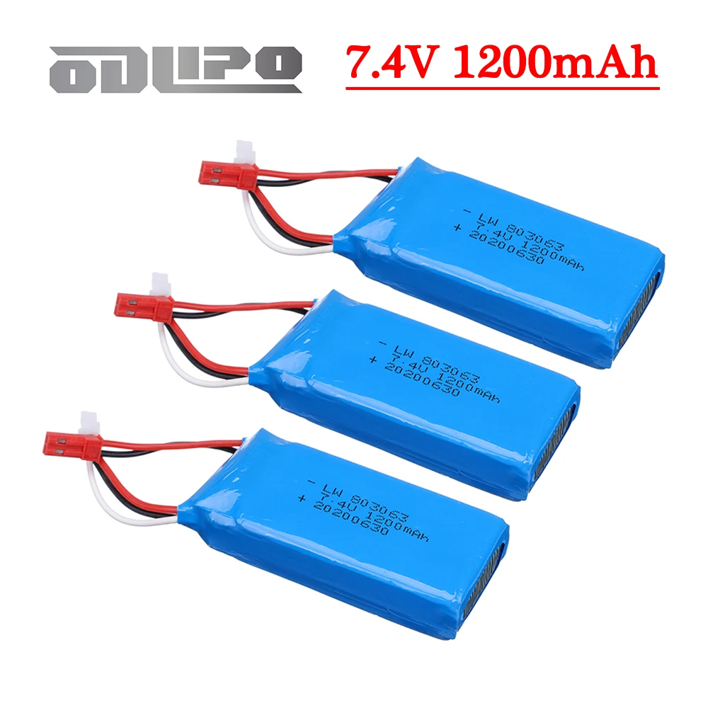 Battery For Wltoys WL912 V913 L959 L969 L979 L202 L212 K959 TY923 HJ816 HJ817 RC Cars Trucks Parts 2S 7.4V 1200mah Lipo battery