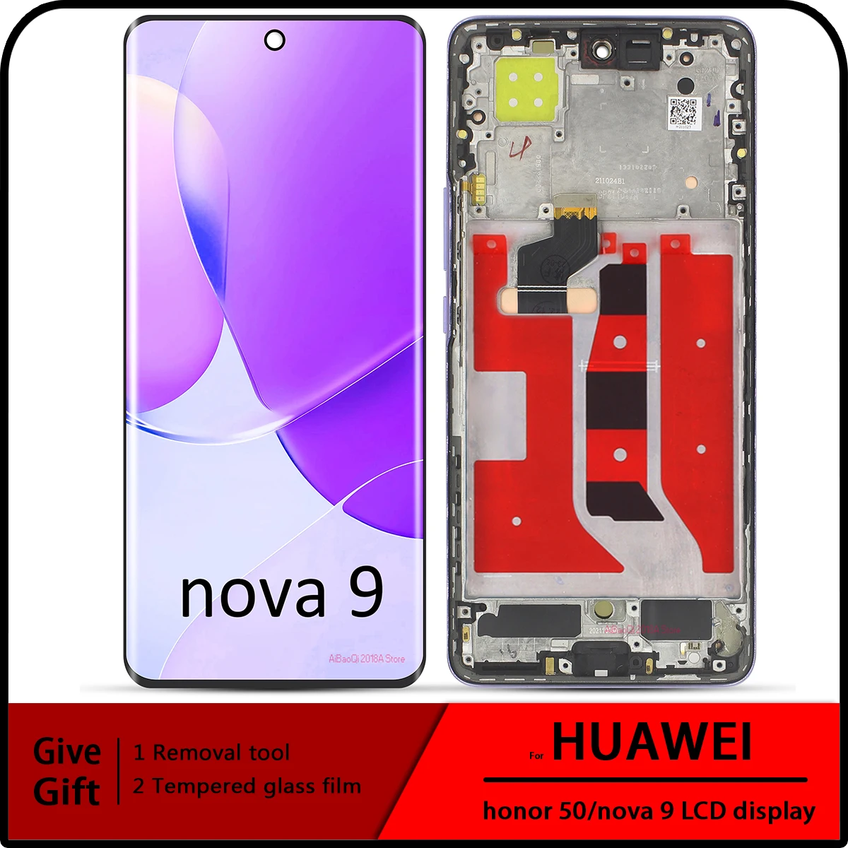 6.57'' Original For Honor 50 LCD Display Touch Screen Digitizer Assembly Parts For nova 9 LCD Display