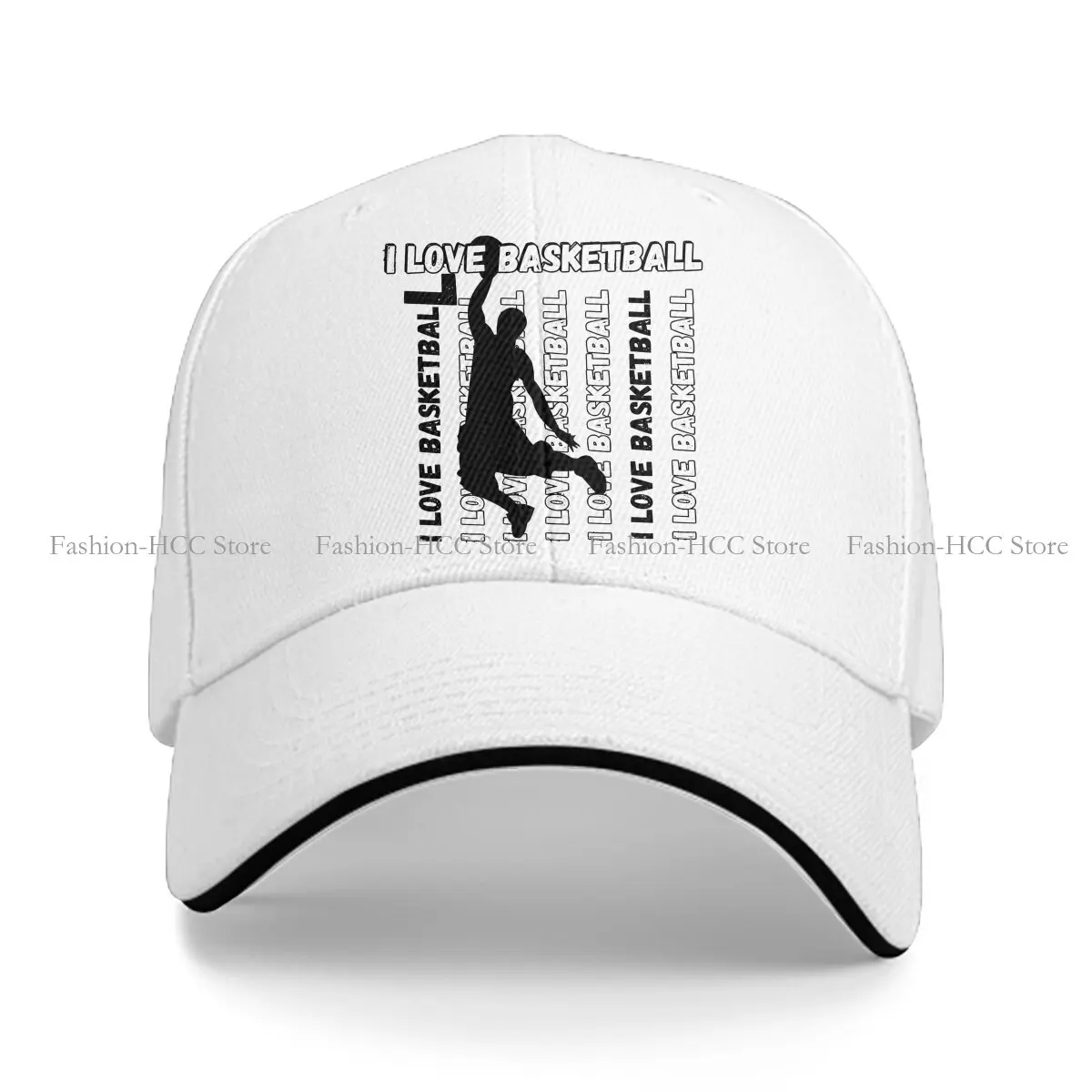 I Love Black Baseball Cap Men Hats Women Visor Protection Snapback Basketball Caps