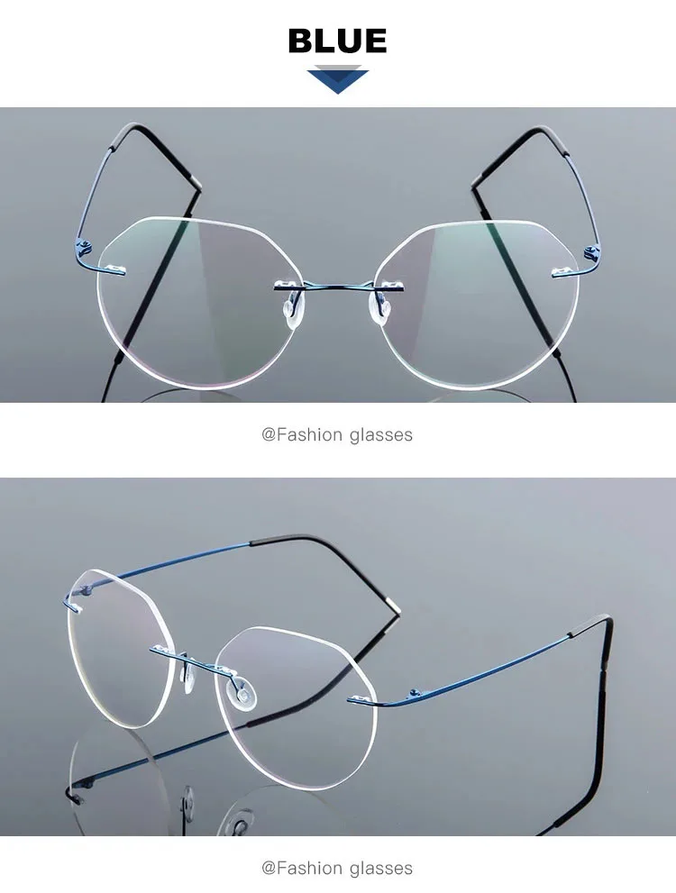 Randlose Memory-Titanlegierung, blaues Licht blockierende presbyopische Lesebrille, Business-Männer und Frauen, leichte verschreibungspflichtige Brillen – Detail 16