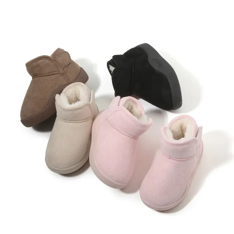 Winter neue Kinder Schneeschuhe rutsch feste warme Mädchen Baumwoll schuhe Baby Jungen kurze Stiefel