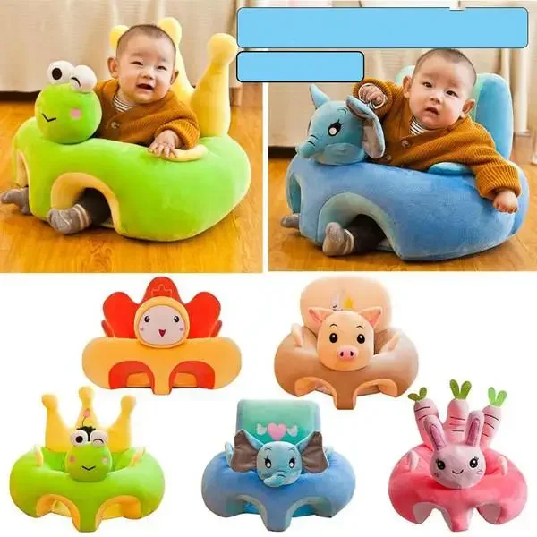 Juste de siège de soutien pour canapé de bébé, chaise en peluche pour apprendre à s'asseoir, bouffée de accent confortable pour tout-petits, lavable