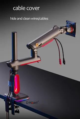 NB G80 L70 F6 E7 with RGB 32-60"Gaming monitor bracket Robotic arm desktop heightening rack Screen rotate aluminum clamp grommet