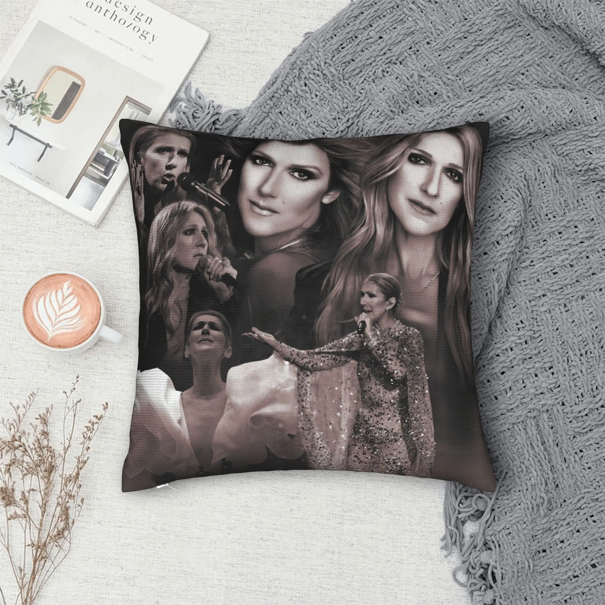 Celines Dions Paris 2026 Tour (1) Pillow Cover  Comfy Cushion Cover Vintage Pillow Case For Living Room Sofa