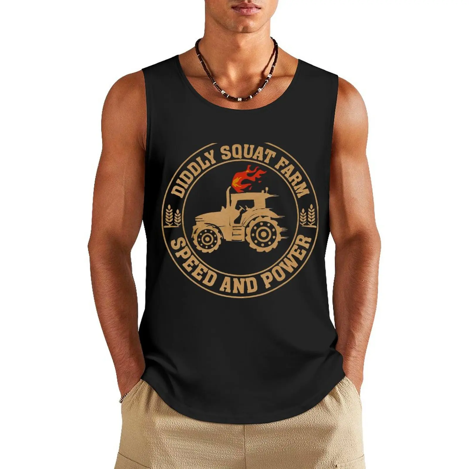 

Perfect Tractor Design Diddly Squat Farm Speed And Power Tank Top gym clothes man fitness gym shirts anime clothes