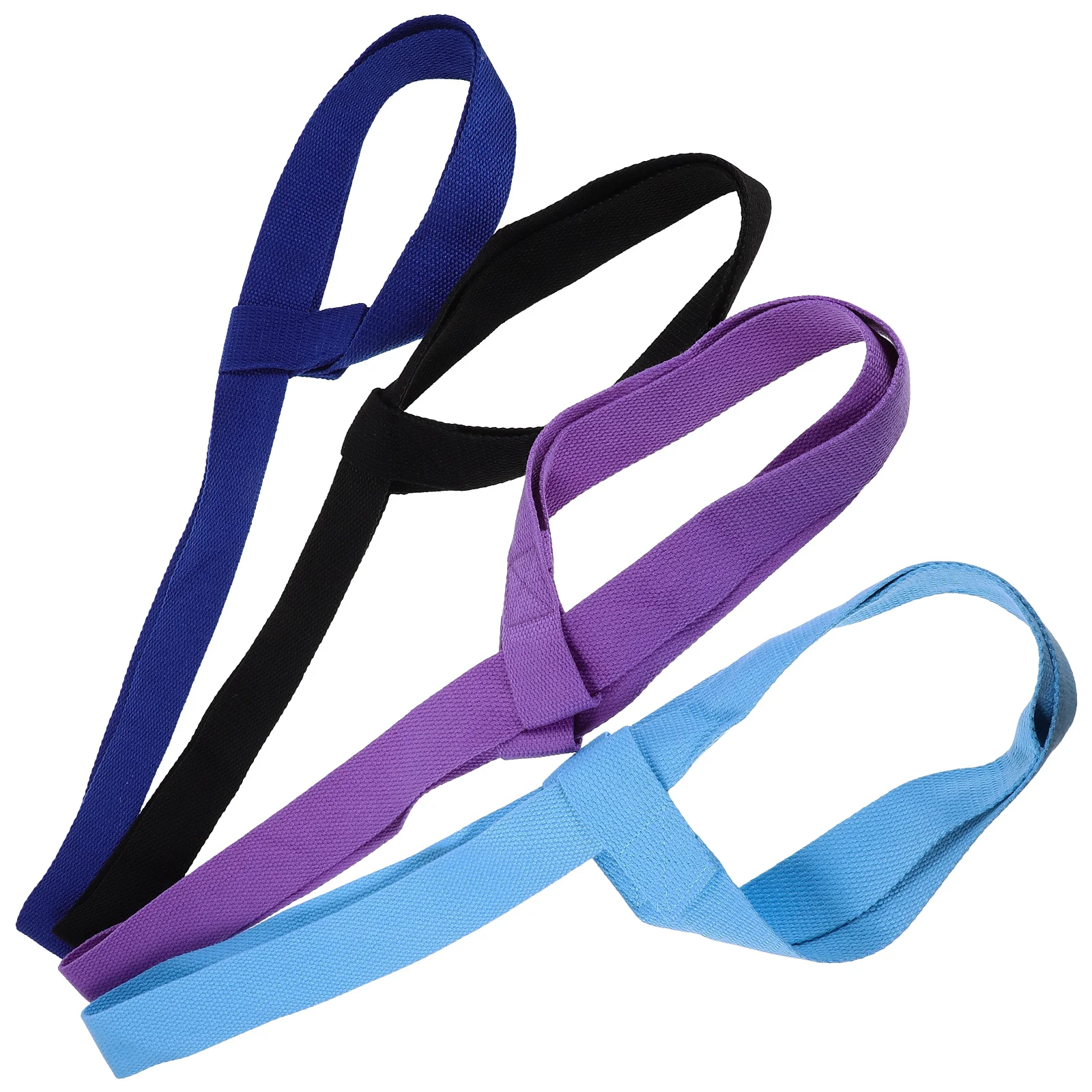 

4Pcs Yoga Mat Carrying Strap Adjustable Secure Fit for All Sizes Portable Lightweight Easy Storage Travel Fitness Accessory