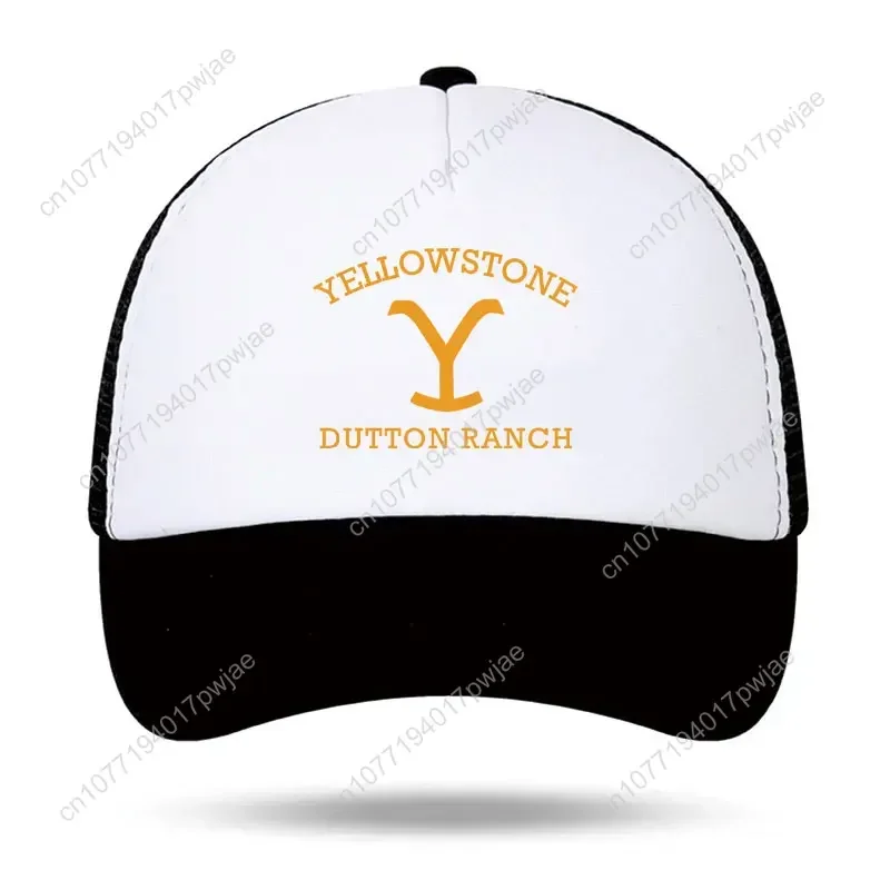 Clássico Yellowstone Dutton Ranch Espuma Trucker Cap Homens Mulheres Malha Ajustável Pai Chapéu Adulto Diário Sol Esportes Viseira Caps