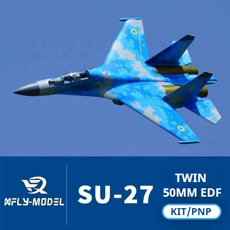 XFly Dual 50mm SU27 Dual-Engine Duct 4-Channel Brushless Fighter Electric Remote-Controlled Model Aircraft Fixed Wings KIT/PNP