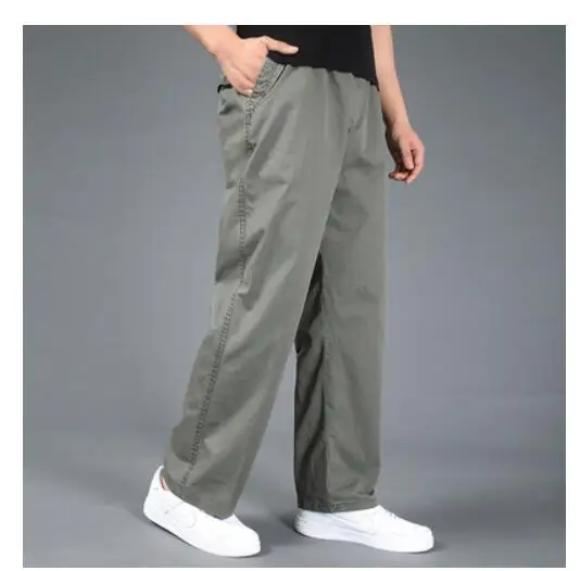 Summer Autumn pants men 5XL 6XL weight 130kg cotton Plus size men pants 4 colors