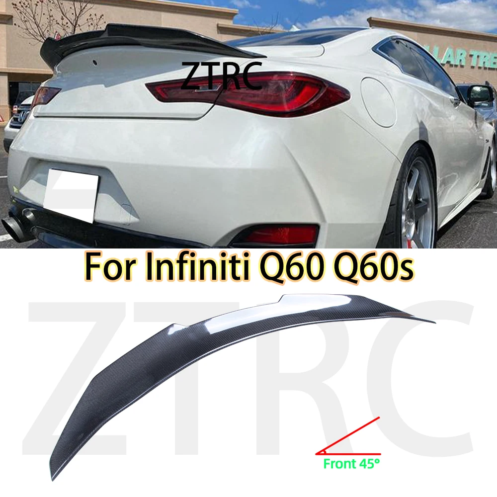 

Car Spoiler For Infiniti Q60 Q60s PSM Style Real carbon fiber material Rear Spoiler Trunk wing 2013-2024