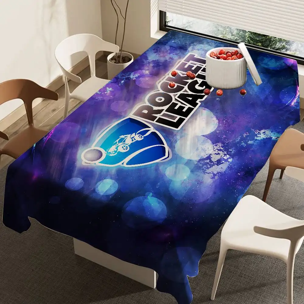 Game Rocket League Table Stain Resistant Decorative Washable Polyester Tablecloths For Dining Table Parties And Wedding