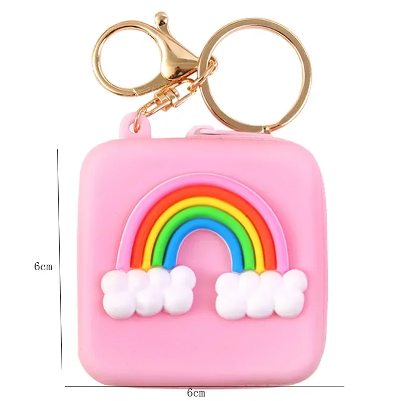 Portamonete in silicone simpatico cartone animato Portamonete per bambini Borsa per chiavi per soldi Donna Ragazza Mini cavo USB Auricolare Borsa per auricolari Custodia per bambini