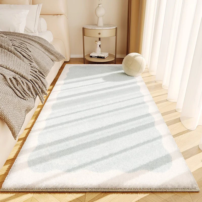 Minimalist Bedroom Plush Carpet Soft Fluffy Washable Floor Mat_voghion.com
