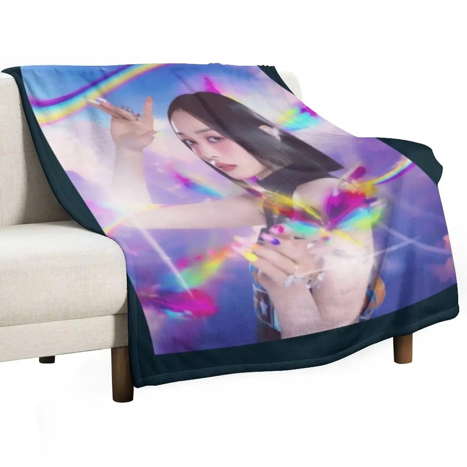 XG XG XG JURIN - SHOOTING STAR 1 Sticker Throw Blanket Plaid on the sofa Warm Blankets