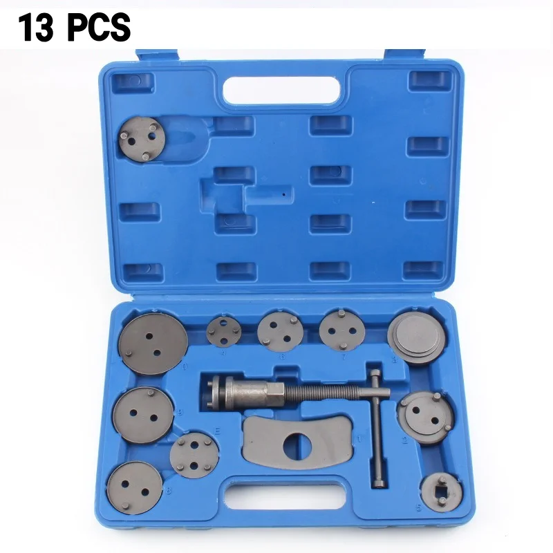 12PCS/13PCS Durable And Reliable Convenient Car Disc Brake Caliper 1 Set Rewind Back Brake Piston Compressor Tool Kit Set