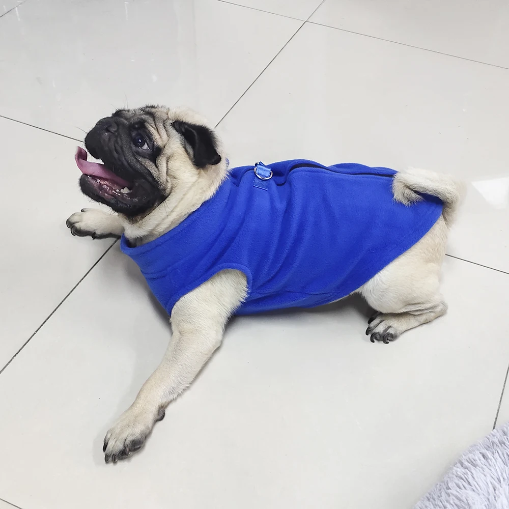 Winter-Hundekleidung Weiche Fleece-Jacke für Chihuahua Französische Bulldogge Mantel für Kleine Mittelgroße Hunde Katzen Warme Weste Welpen-Mops Haustier-Bekleidung – Detail 8