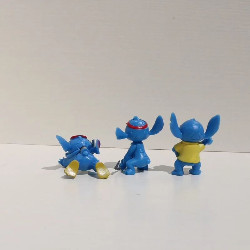 Figurki Stitch z kreskówek, lalki, zabawki, dekoracje do wnętrza samochodu, na biurko, figurki anime, miniatury, ozdoby, akcesoria, prezenty dla dzieci.