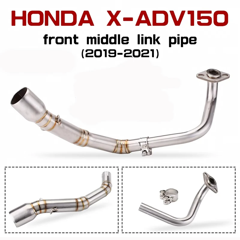 motorcycle exhaust Front Stainless 51mm Middle Connecting Tube for honda X-ADV 150 X Adv150 Slip on Motorcycle Exhaust