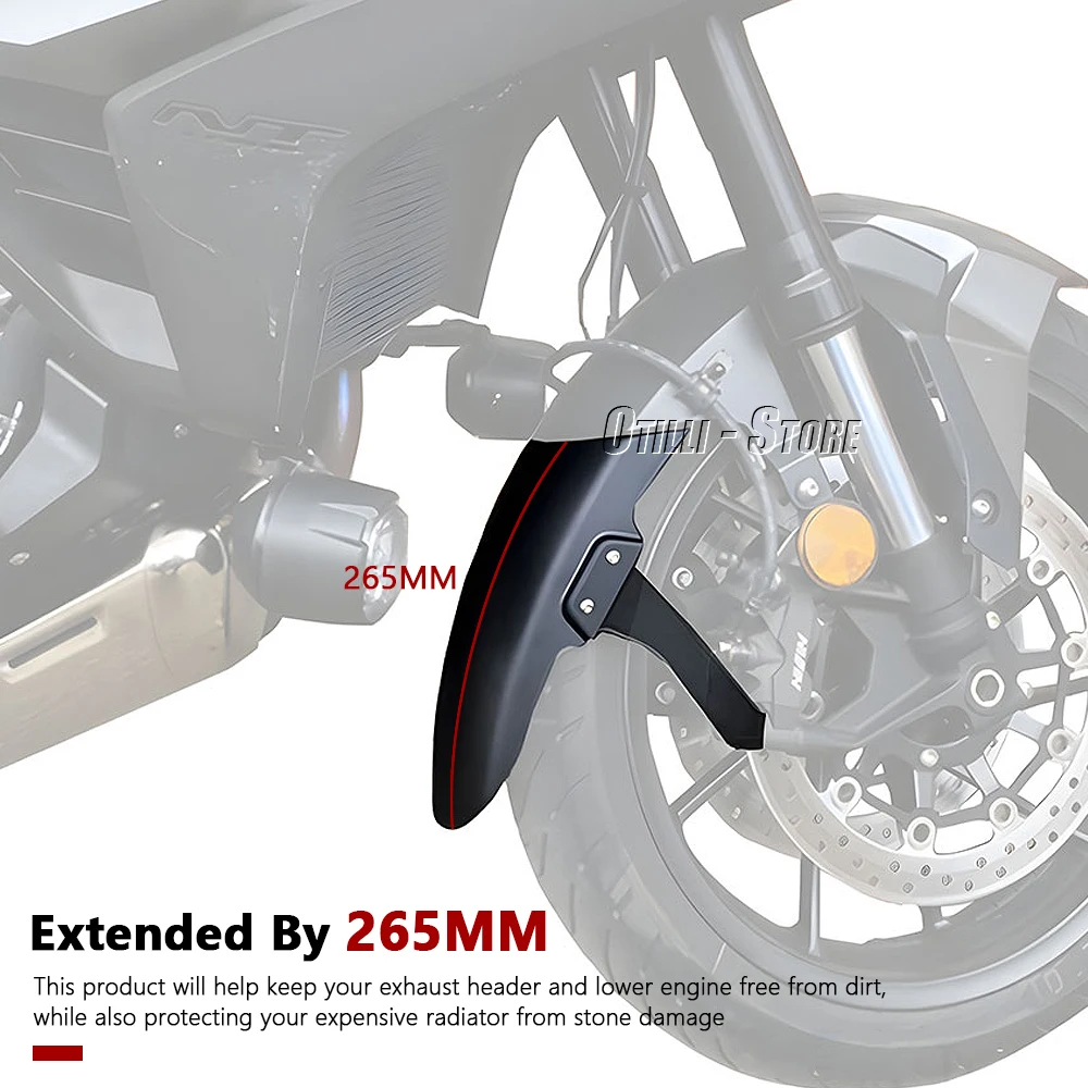 New 2022 2023 2024 Front Fender Mudguard Extender Motorcycle Accessories Black For Honda NT 1100 NT1100 nt1100 - Image 4