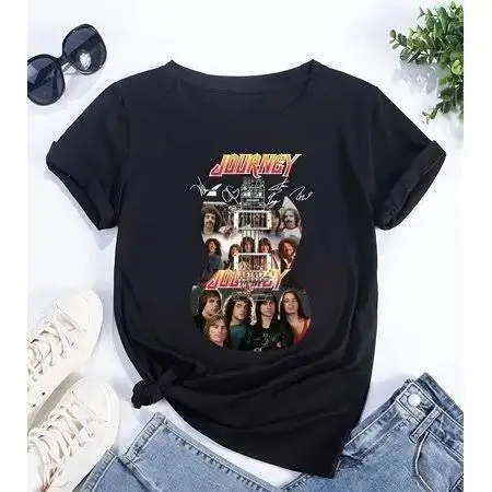 

90s Vintage Journey Rock Band Signatures T-Shirt cool new new shirt