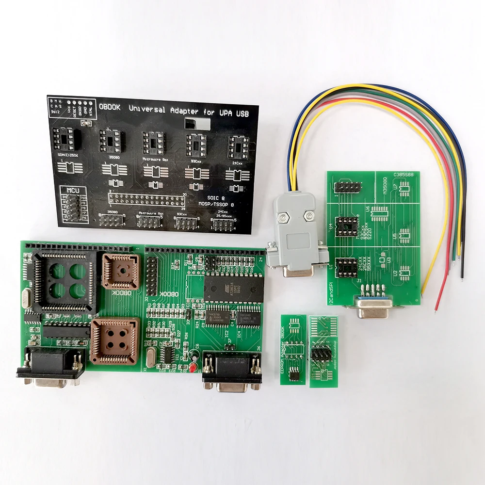 Upa Usb Programmeur V1.3 Volledige Kit Universele Adapter Uupa Tms Nec Eeprom Board 8 Soic Clip Upausb 1.3 S Jumper connector Kabel