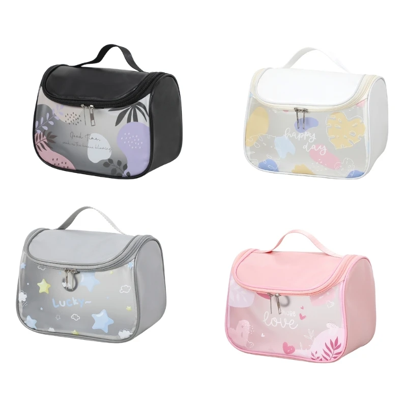 PVC Makeup Bag Cosmetic Bag Frosted Transparent Toiletry Bags Makeup Bag for Home Travel Cosmetic Bag Portable