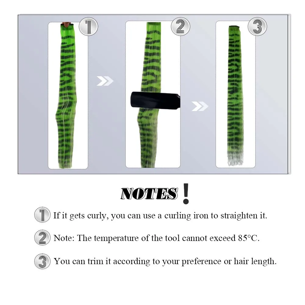 7 قطعة/المجموعة 18 بوصة ريشة الشعر مقاطع الشعر غير مرئية الألياف الاصطناعية موحدة مخطط الملمس إكسسوارات الشعر الطرف