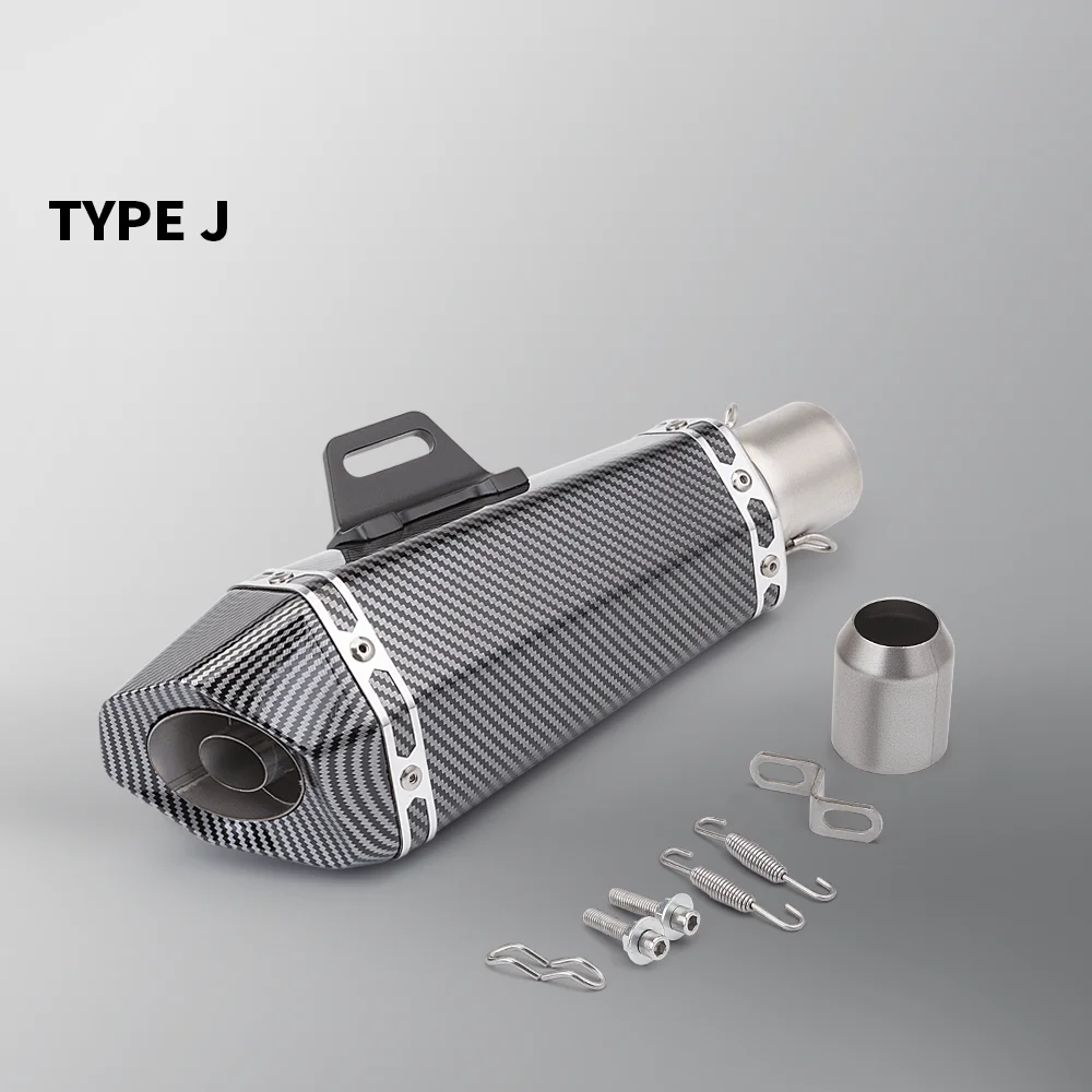 51mm Universal Motorcycle Exhaust Muffler Tube for MT07 MT09 Z900 Z400 for Ninjas400 Pcx125 CBR650 B10 Motorcycle Racing
