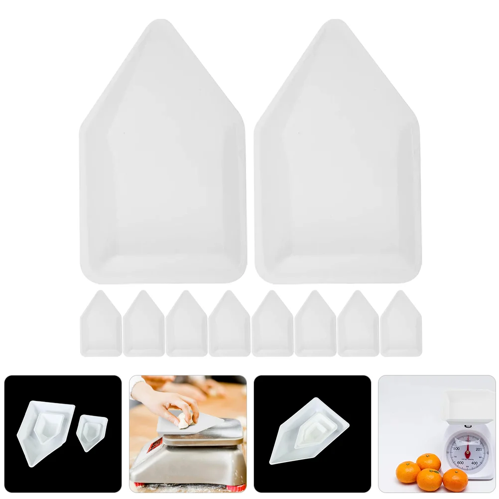 10 Pcs Plastic Weighing Dish Sample Tray Square Disposable Laboratory Equipment Storage Trays Surface Plate Plates