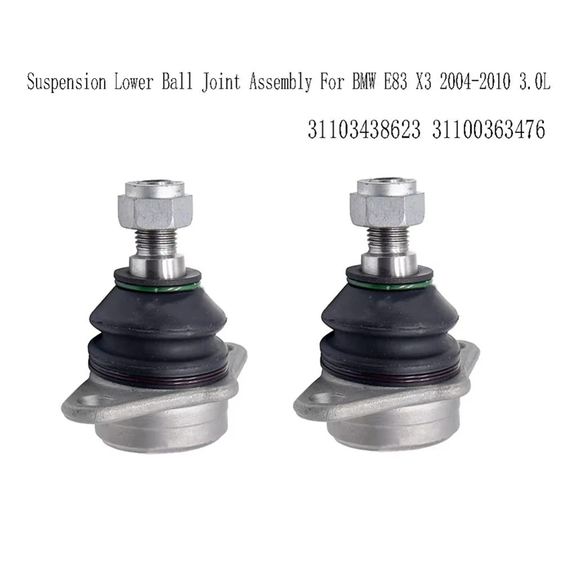 

2Pcs Car Suspension Lower Ball Joint Assembly For BMW E83 X3 2004-2010 3.0L 31103438623 31100363476