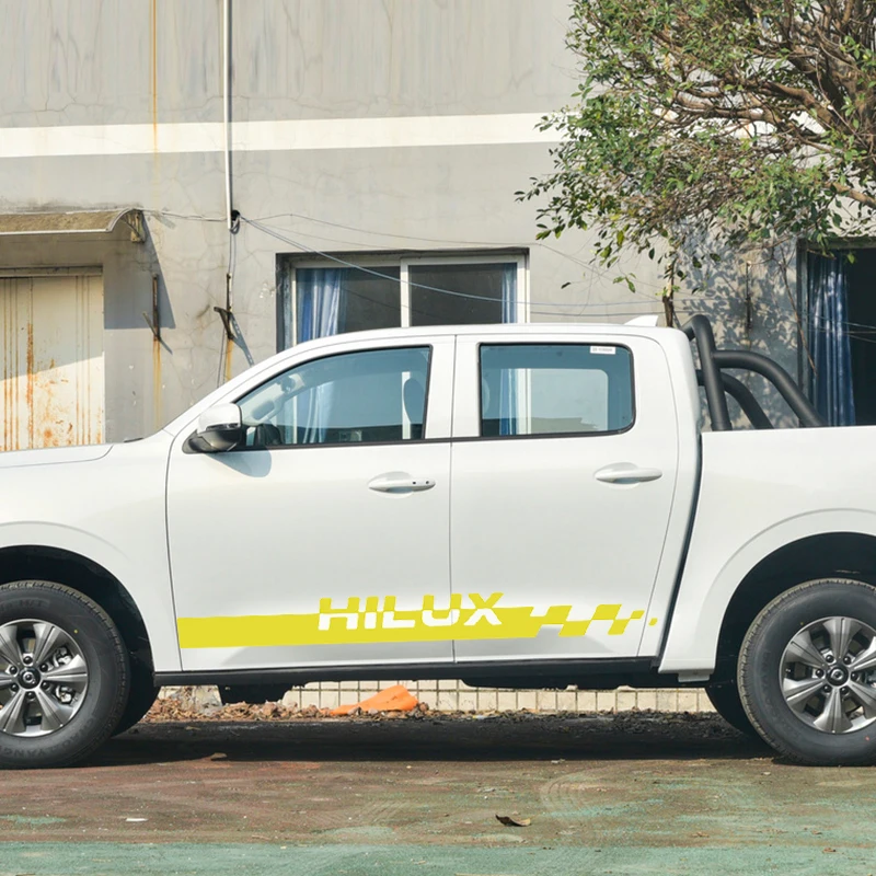 ملصقات شريط جانبي لباب السيارة ، شارات فينيل عاكسة للشاحنات الصغيرة ، ملحقات تزيين السيارات لتويوتا هايلكس فيجو ريفو ، 2