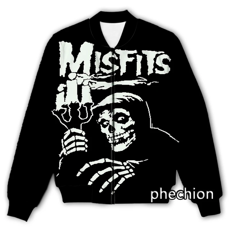 phechion New Fashion Men/Women Misfits 3D Print Casual Jacket Novelty Streetwear Men Loose Sporting Jacket K48