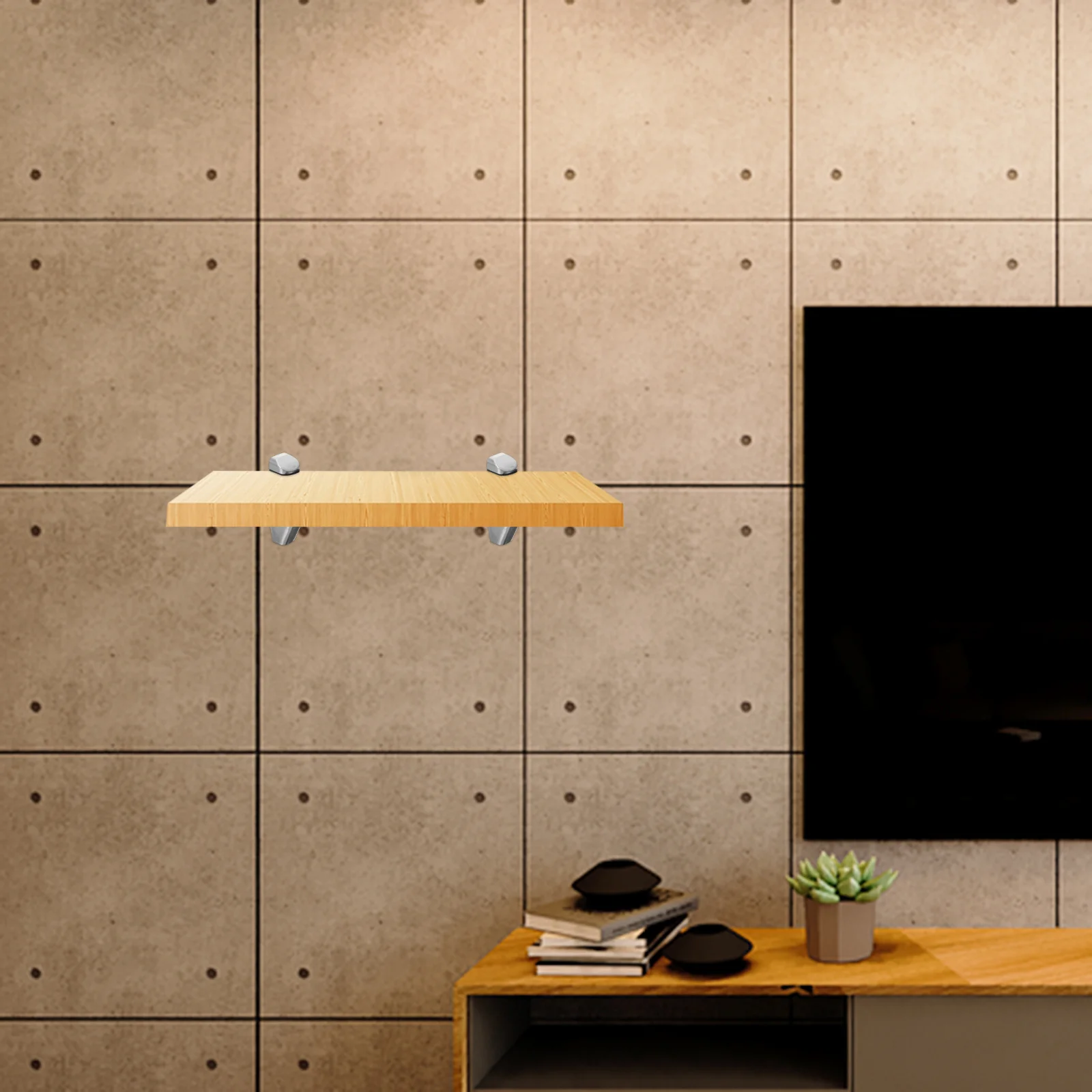 

2Pcs Glass Shelf Brackets Zinc Alloy High Strength Brackets for Office Bathroom Glass Holder Mirror Hanging Kit