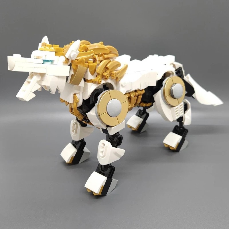 353PCS Wolf MOC Fenrir Machina Building Blocks Interest Enlightenment Puzzle Assembled Model Toy Brick Children\'s Birthday Gifts