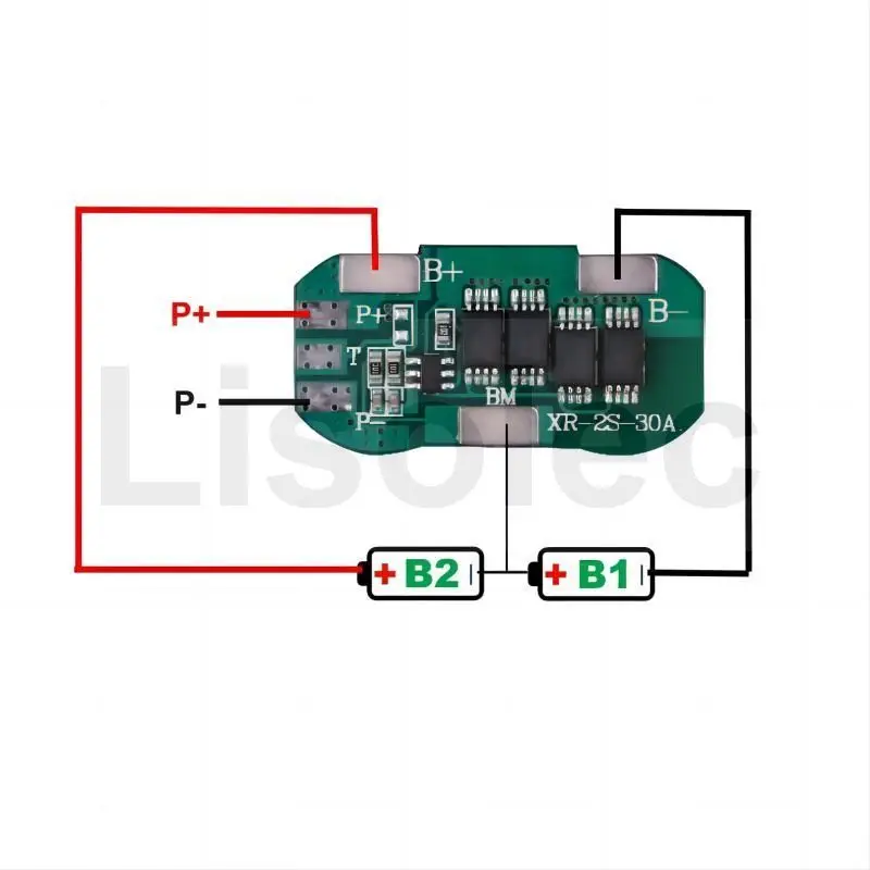 لوحة حماية BMS 2S 18650 فولت 7.4 فولت 8.4 فولت بطارية ليثيوم أيون شحن التفريغ PCB 2S 5A 6A 10A وحدة حماية لوحات الدوائر