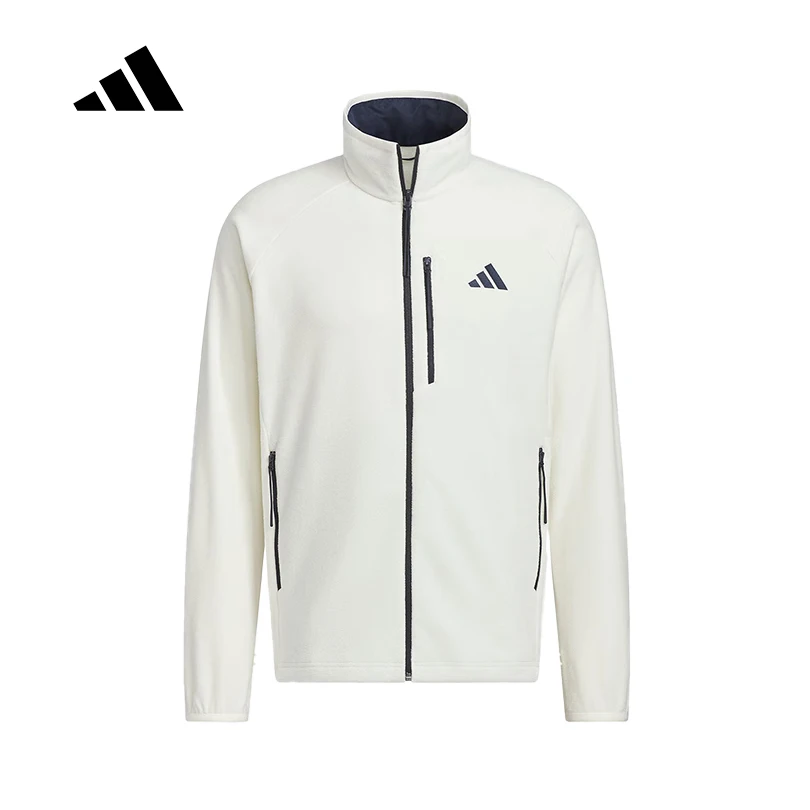 

adidas Unisex Fleece Jacket Stand Collar Full-Zip Casual Sports Outerwear KH1804
