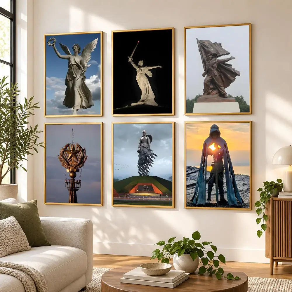 Famous Statue of the Russian Revolution Poster HD art sticky wall waterproof home living room bedroom bar aesthetic decoration