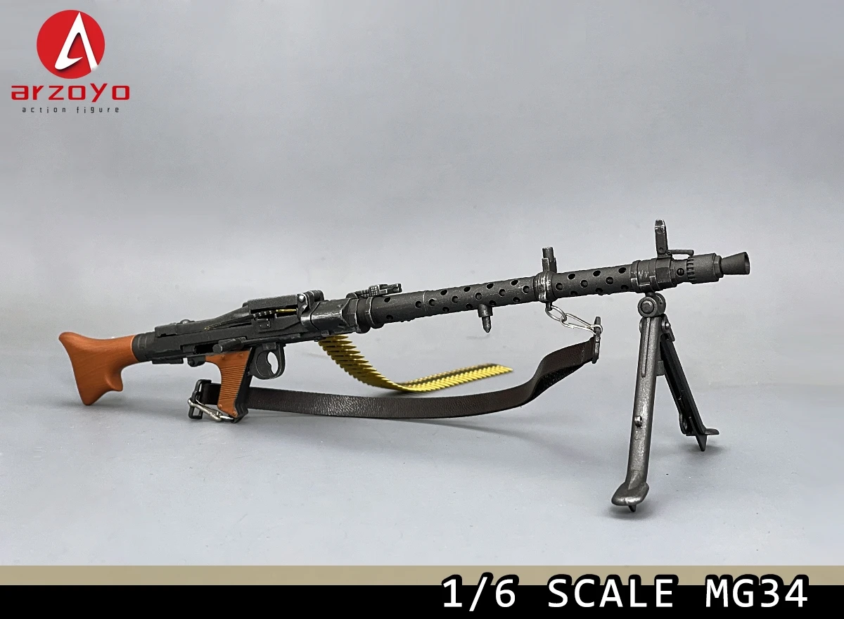 1/6 Scale MG42 MG34 Machine Gun Model PVC MaterialFor Action Figure Scene Accessory Toys Dolls Gifts Collection
